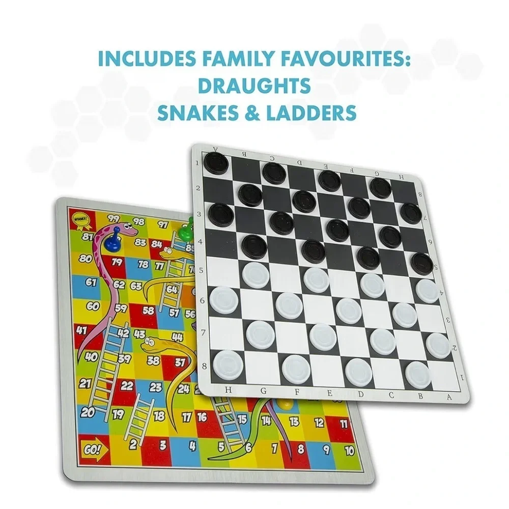 abeec 100 Classic Games  family board games Compendium Ludo, Chess, Lady Games